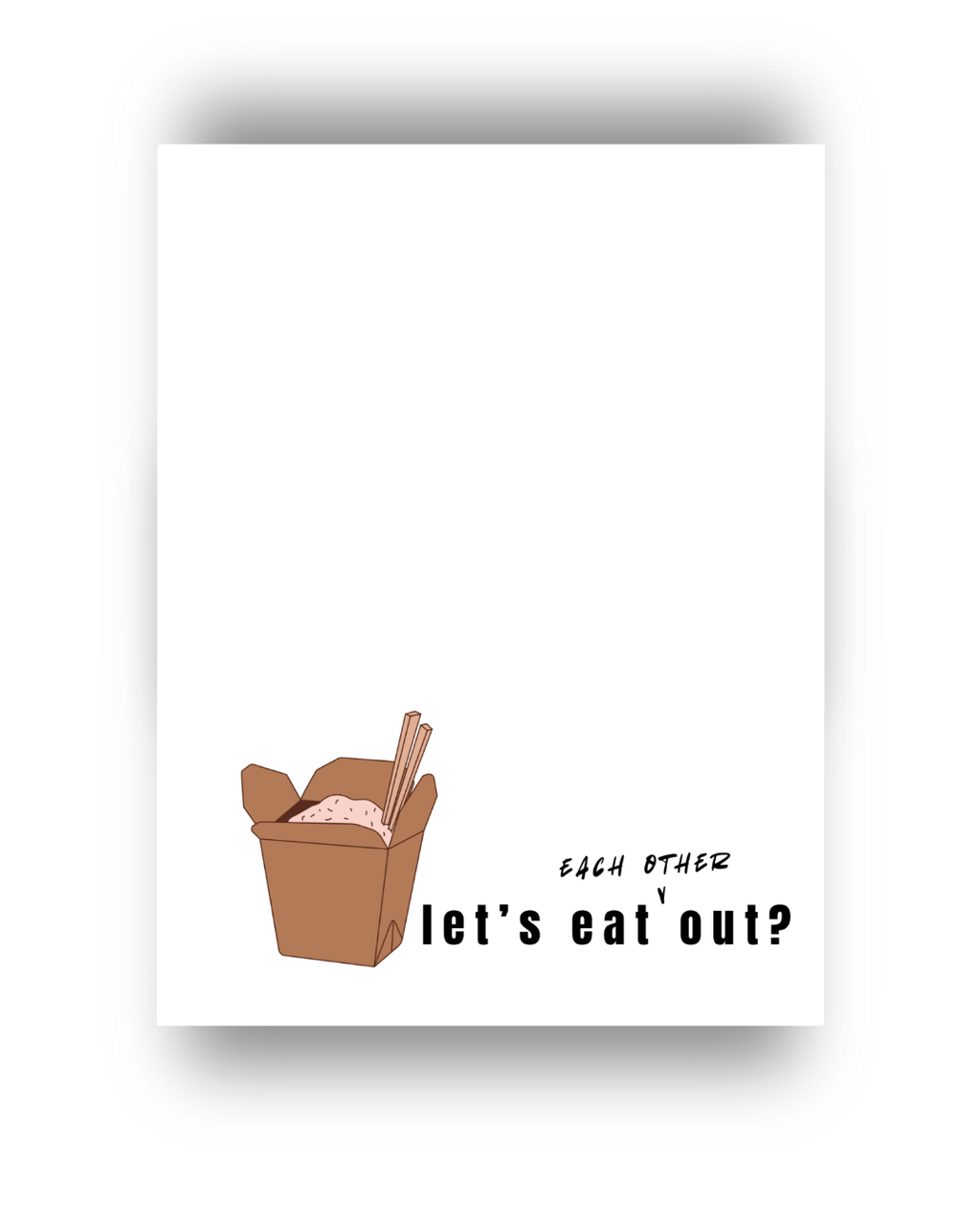 Let's Eat Out Greeting Card