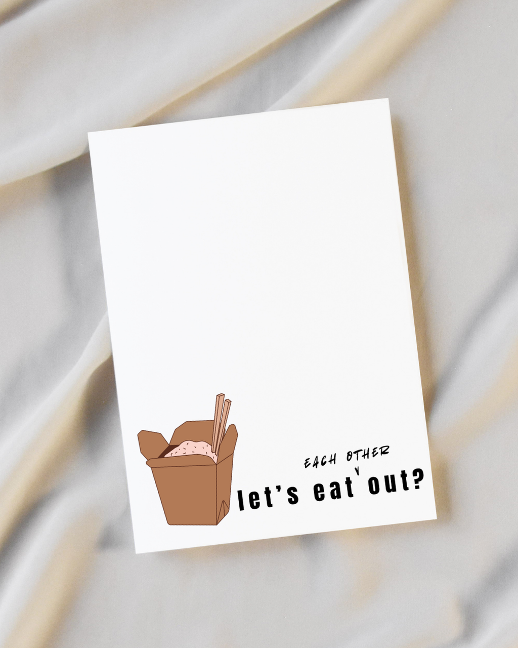 Let's Eat Out Greeting Card