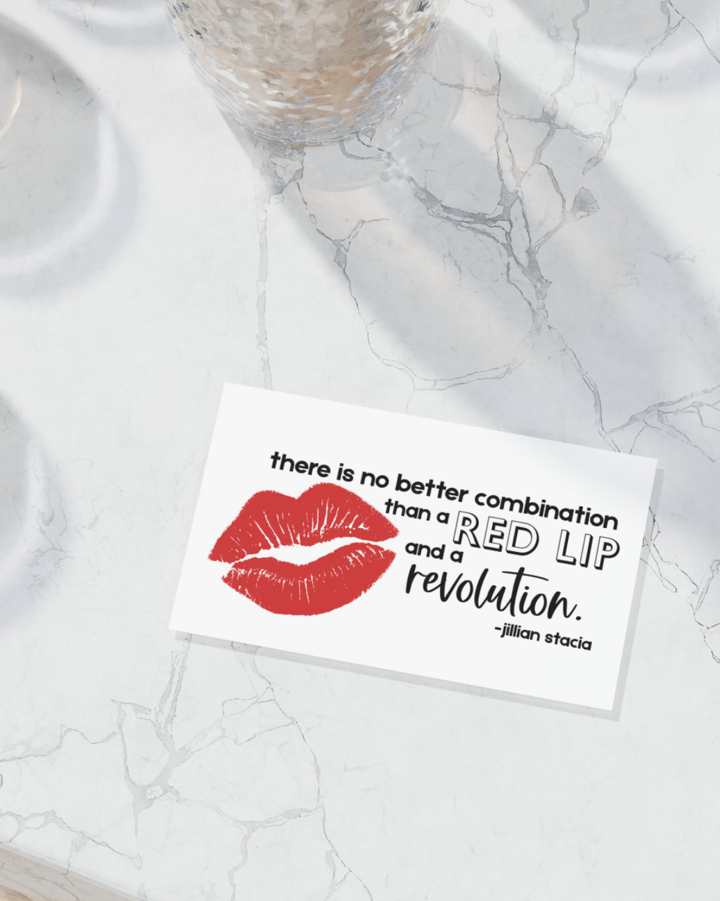 Red Lip Revolution Greeting Card