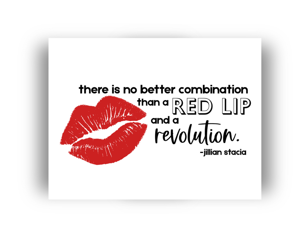 Red Lip Revolution Greeting Card